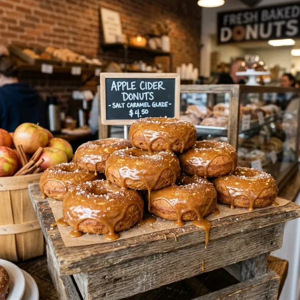 Apple Cider Caramel Glazed Donuts