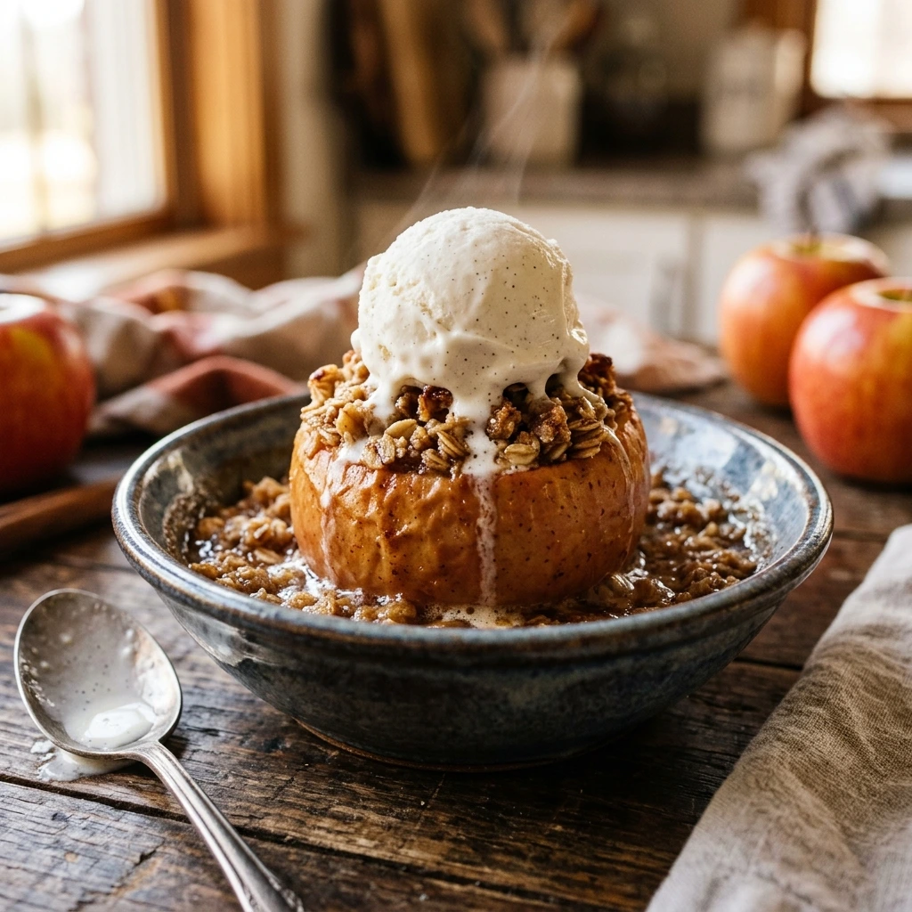 Baked Apple Crisp Stuffed Apples