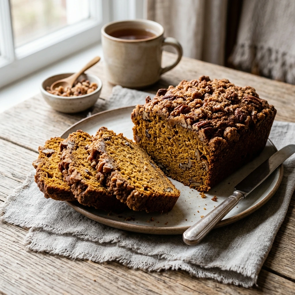 Brown Butter Pecan Pumpkin Bread