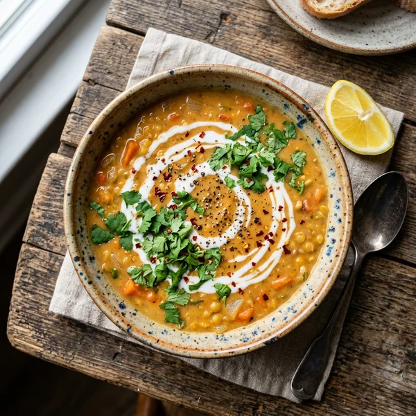Coconut Curry Red Lentil Soup
