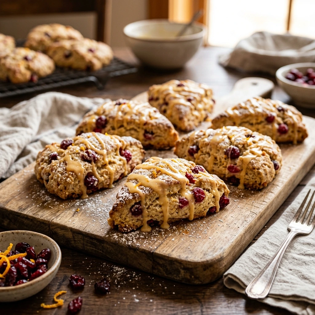 Cranberry Orange Sourdough Scones