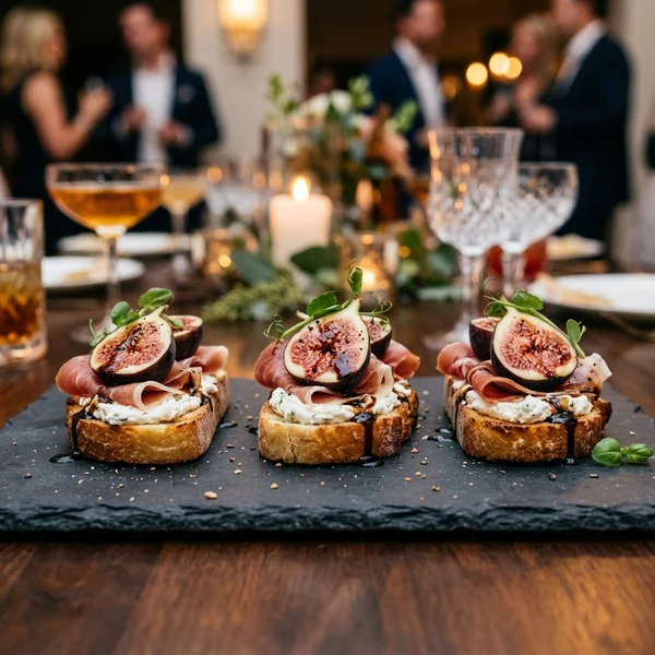 Grilled Fig & Prosciutto Crostini
