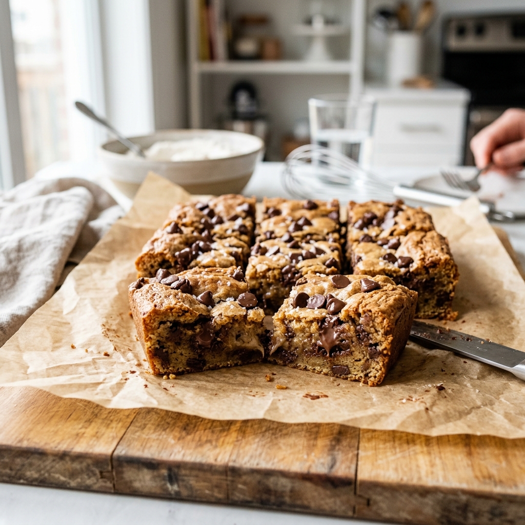 Greek Yogurt Chocolate Chip Blondies