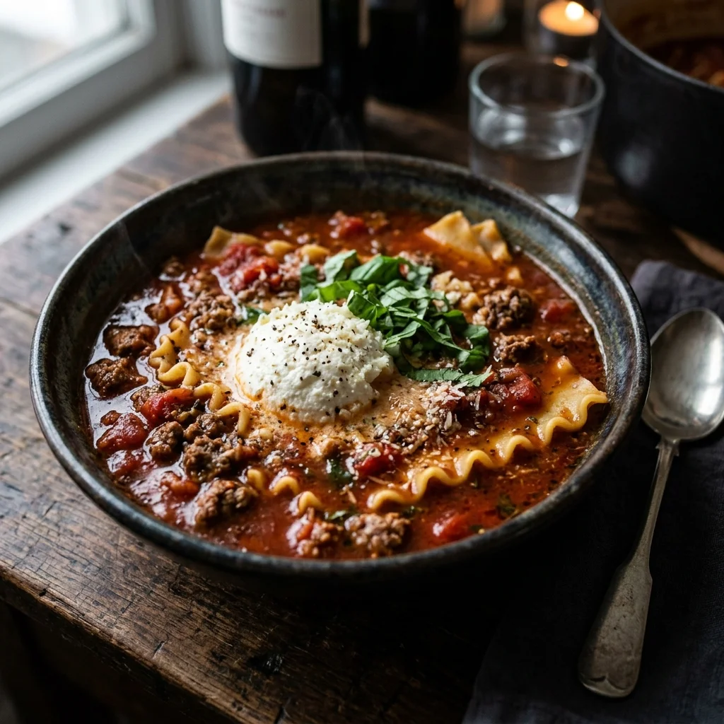 One-Pan Cozy Lasagna Soup