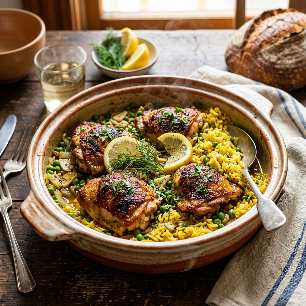 One-Pot Lemon Herb Chicken Rice