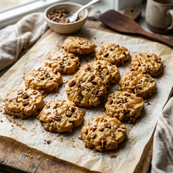 Maple Pecan Shortbread Cookies