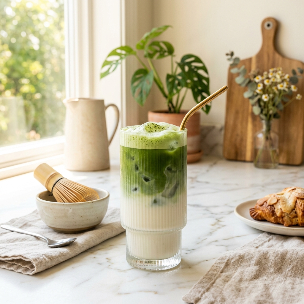 Iced Matcha Green Tea Latte