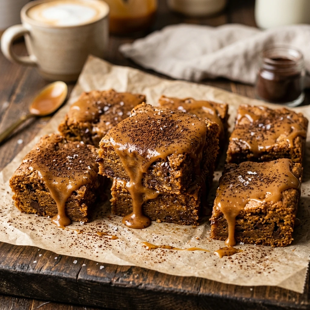 Pumpkin Spice Caramel Latte Blondies