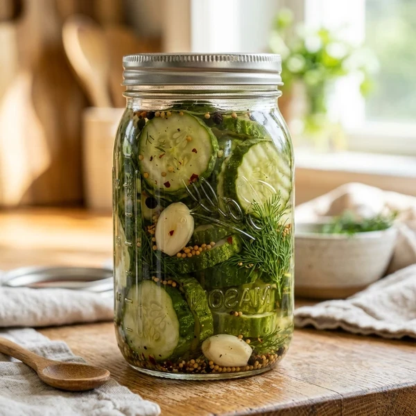 Quick Pickled Red Onions & Cucumbers