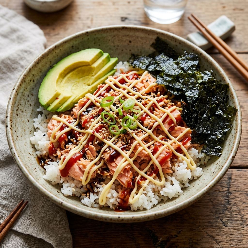Viral Spicy Salmon Rice Bowl