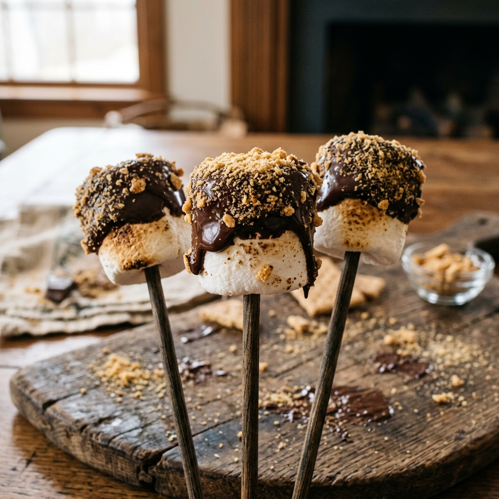 S'mores Chocolate Dessert Pops