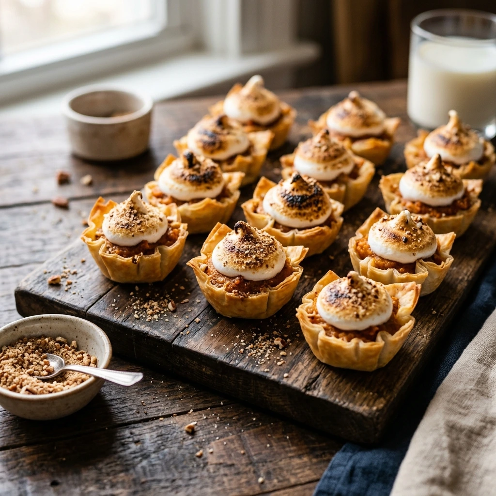 Sweet Potato Marshmallow Pie Bites