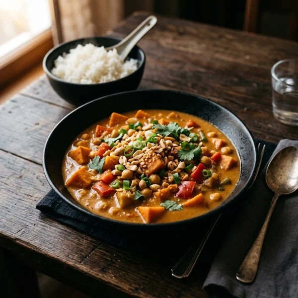 Thai Peanut Sweet Potato Curry